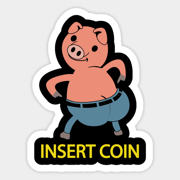 Funny Insert Coin Sticker by ThyShirtProject - Affiliate